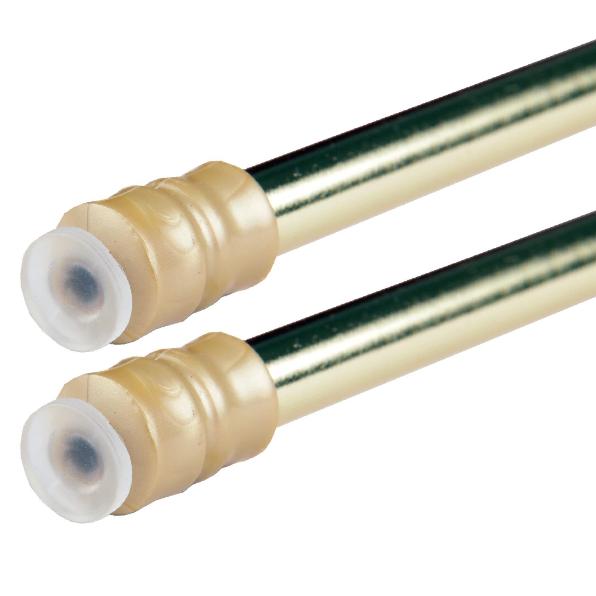 Bestlivings Klemmstange mit Drehtechnik – kein Bohren, kein Kleben, Ø 10 mm, 1-läufig, ausdrehbar, ohne Bohren, geklemmt, Edelstahl, Шторыstange für Bistrogardine/Scheibengardine
