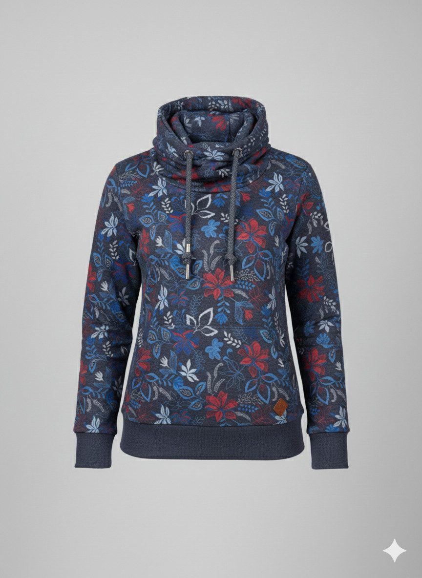 Ragwear Kapuzensweatshirt GRIPY FLOWERS O Hoodie mit floralem All Over-Druck