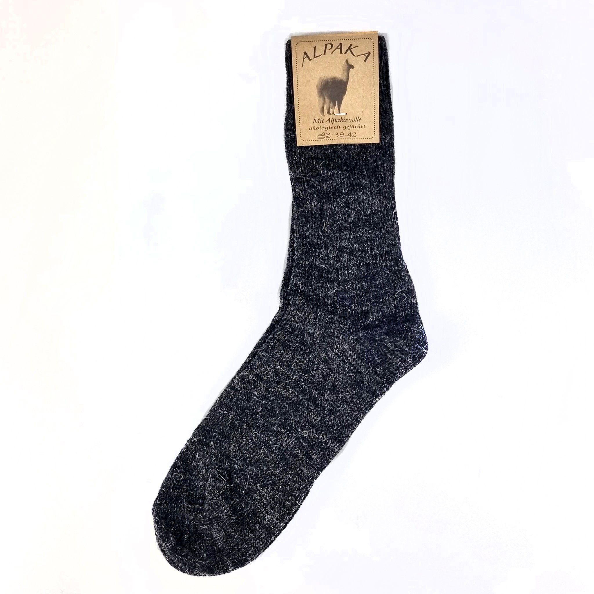 Bruno Barella Socken Winter Thermo Socken mit Schafwolle und Alpakawolle Schwarz