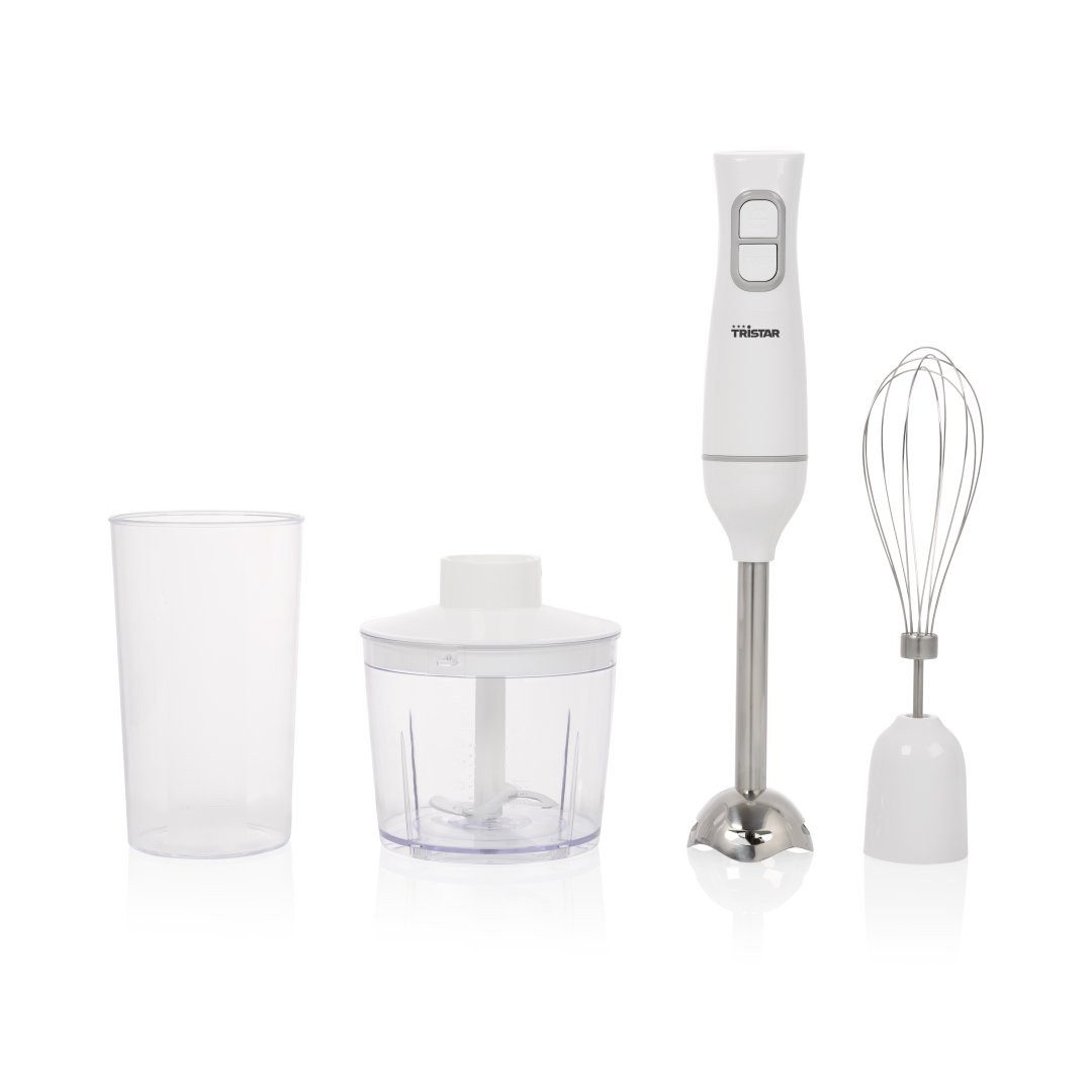 Tristar Handmixer Tristar MX-4881 Stabmixer-Set - 350 Watt - Inklusive Zubehör, 350 W, Abnehmbarer Edelstahl-Stab – 350 W