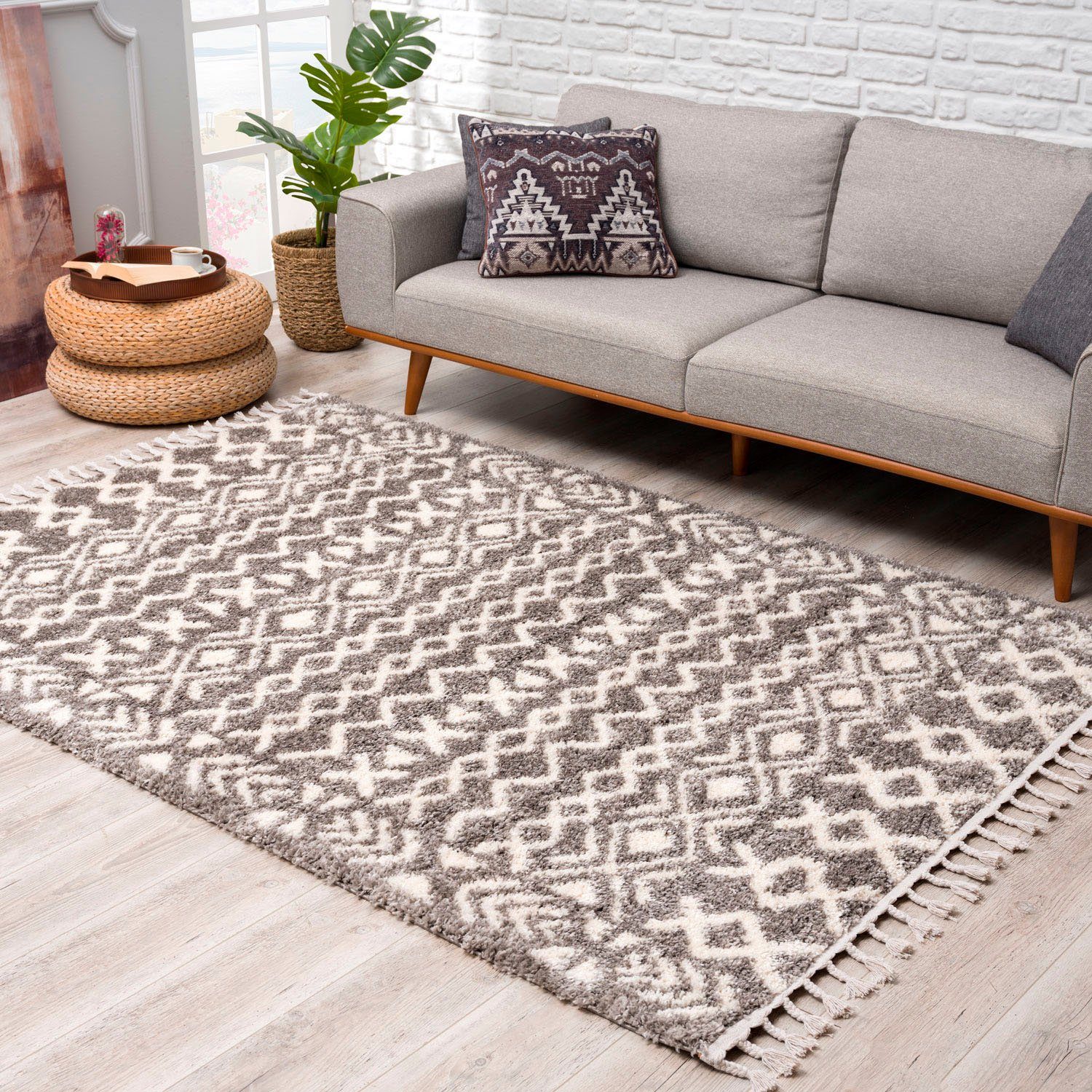 Carpet City Hochflor-Teppich Pulpy 514, rechteckig, Höhe: 30 mm, besonders günstig online kaufen
