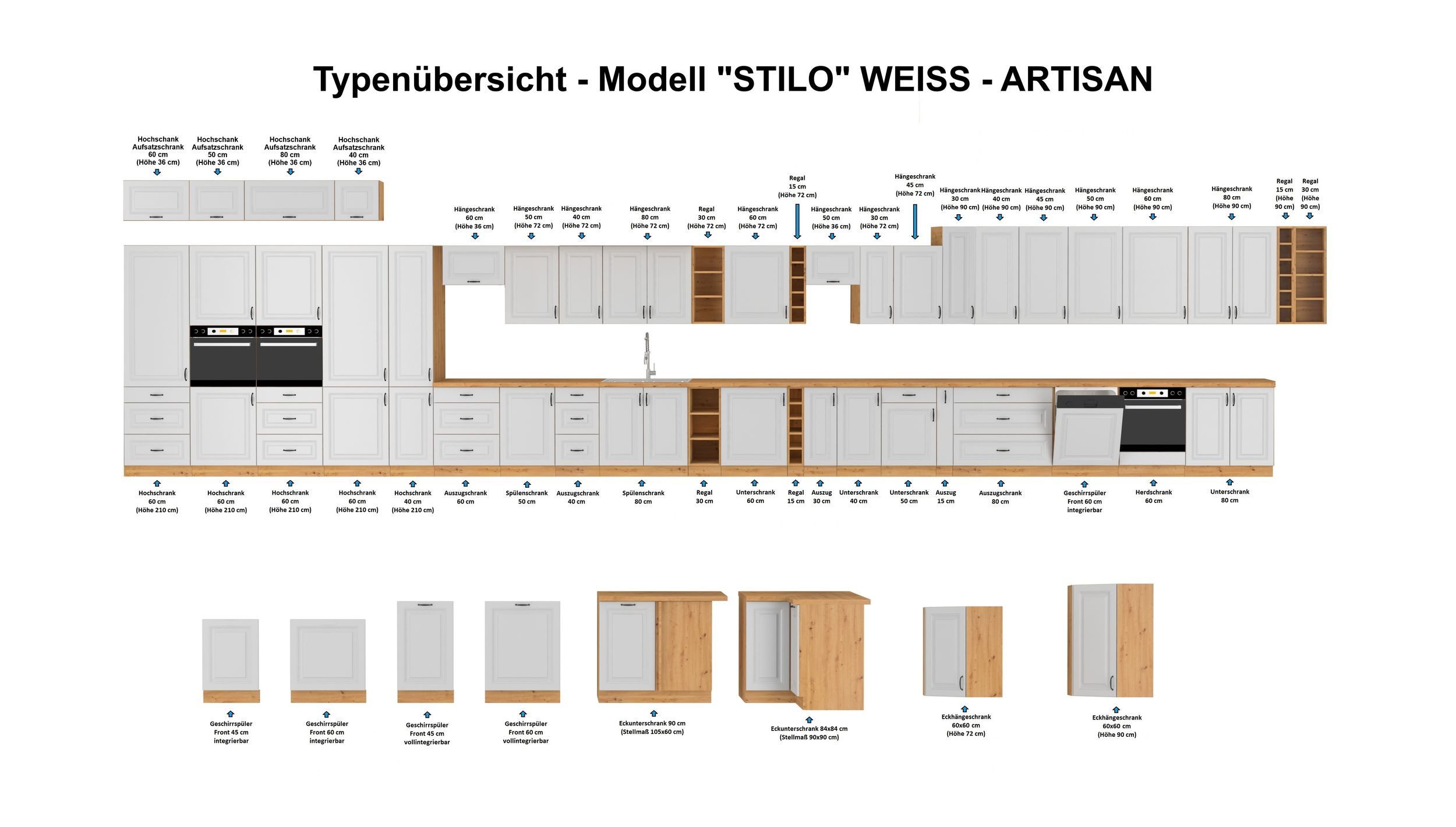 Küchen-Preisbombe Frontblende für vollintegrierten Geschirrspüler 60 cm Küc günstig online kaufen