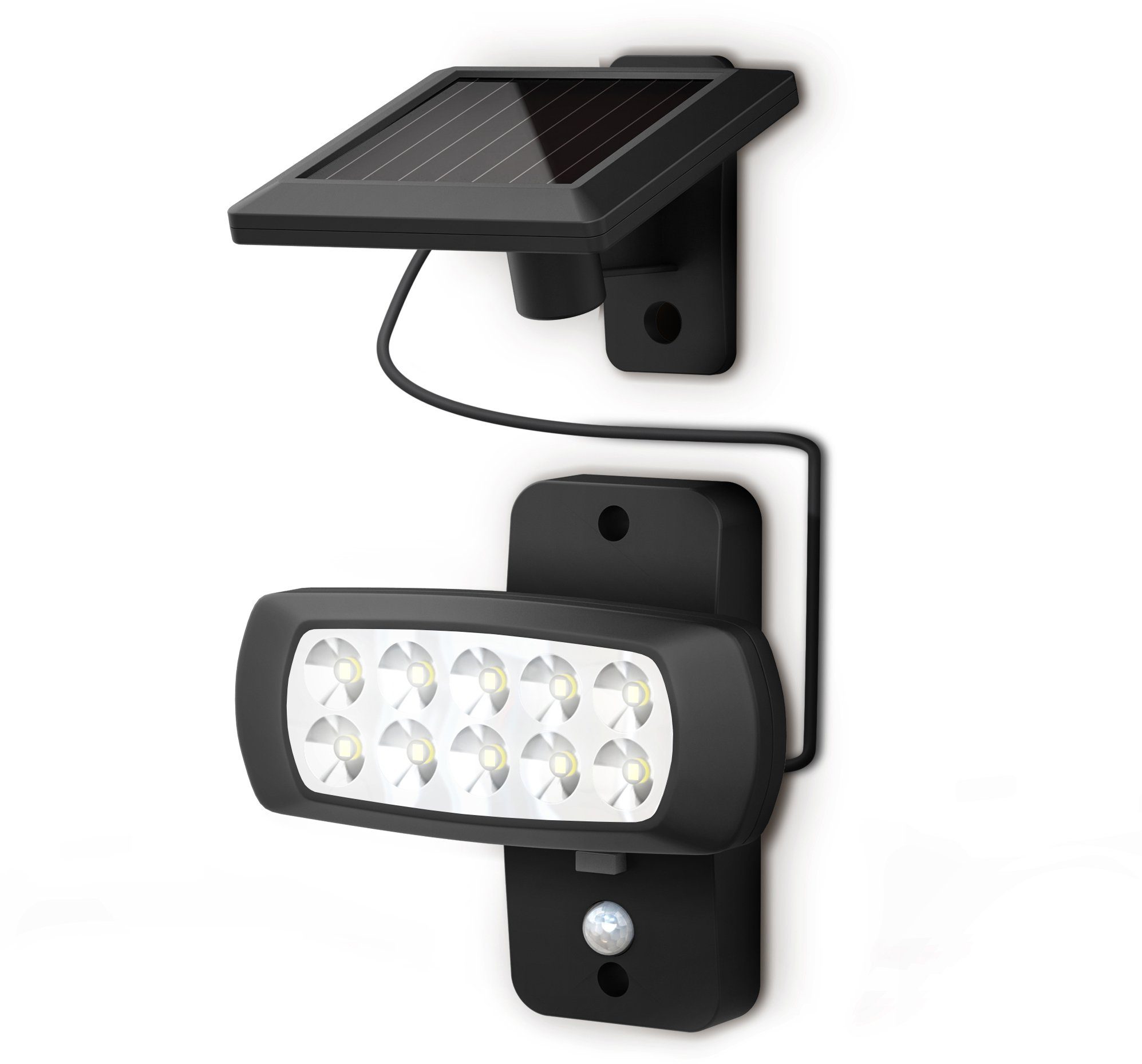 B.K.Licht LED AußenWandleuchte, 1flammig, LED Wandleuchte, Solar