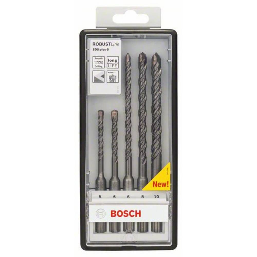 BOSCH Spiralbohrer Hammerbohrer-Set SDS plus-5 Robust Line, 5-teilig, 5 - 10 mm