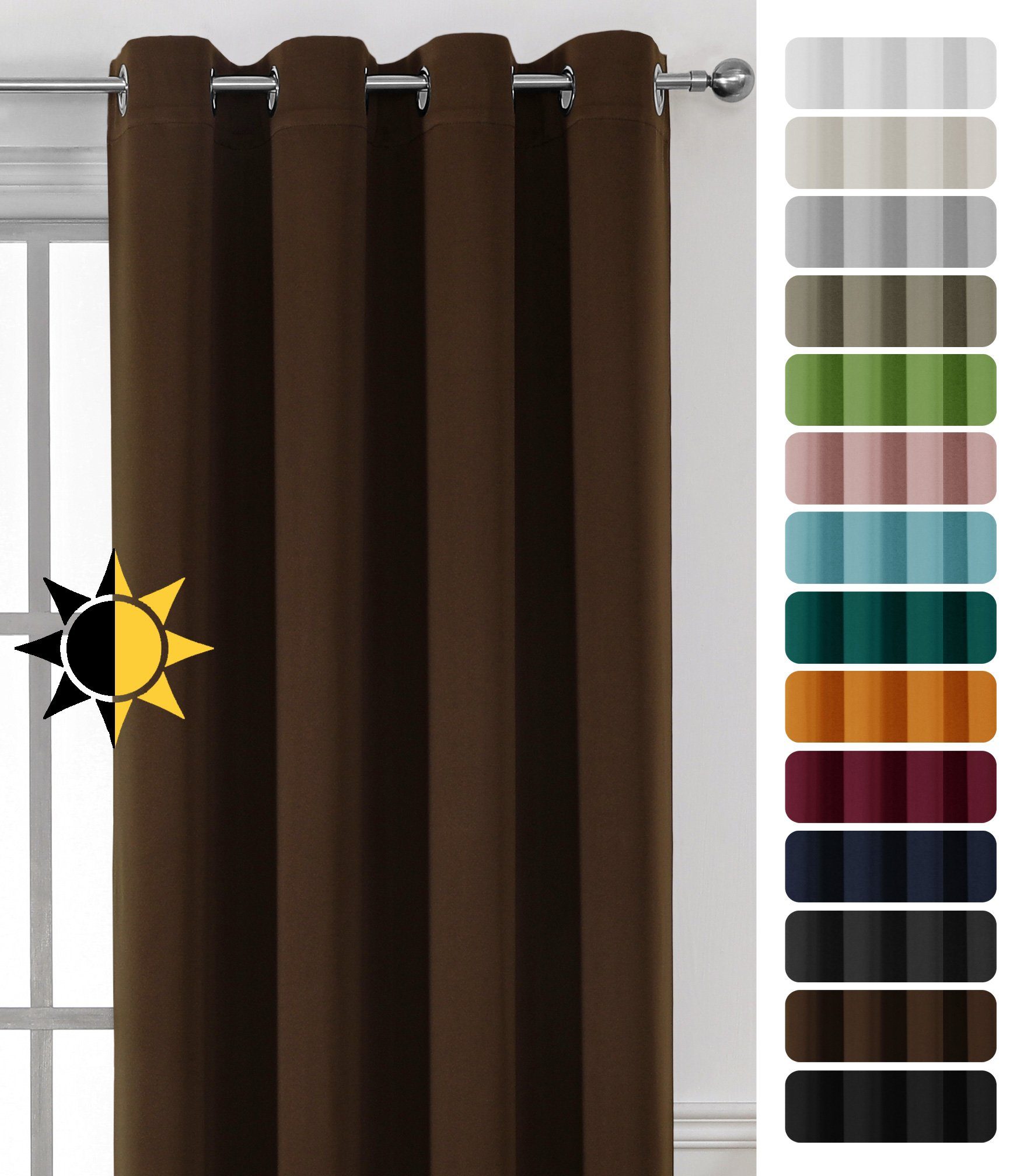 Beautex Verdunkelungsvorhang Verdunkelungsgardine Ösen Vorhang blickdicht a günstig online kaufen