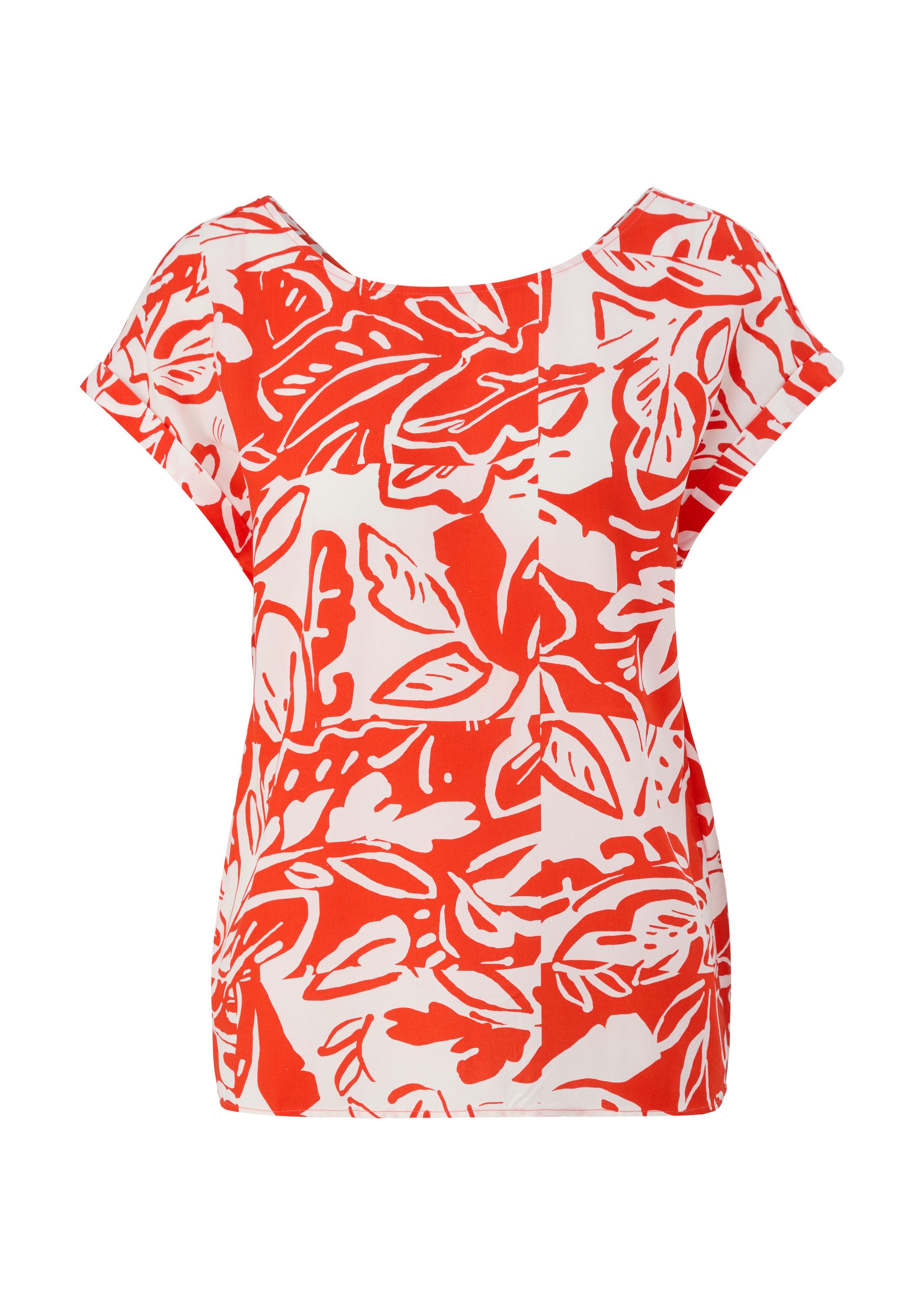s.Oliver Blusentop Bluse Viskosebluse mit Rückenausschnitt