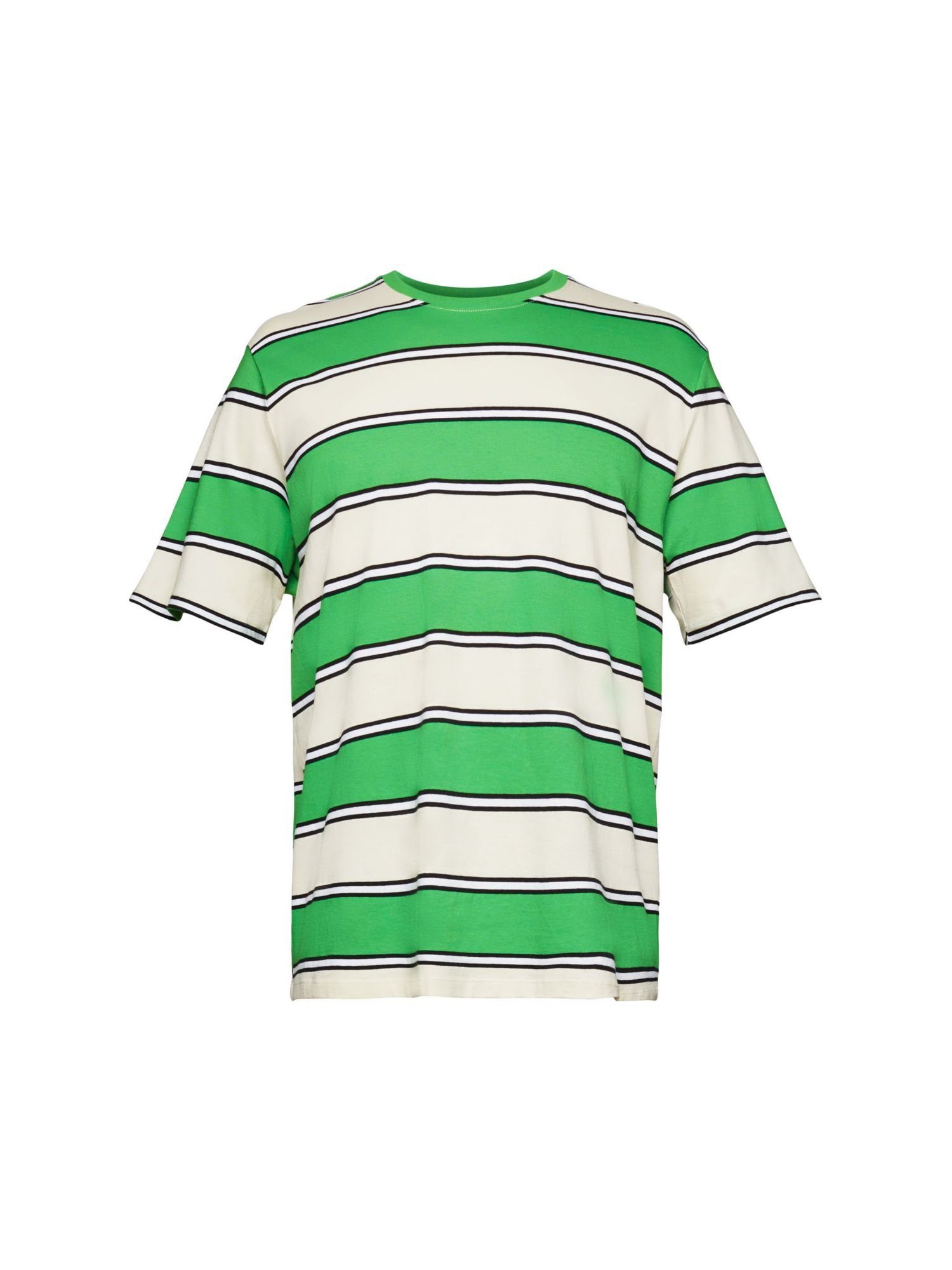 Esprit T-Shirt Streifen-T-Shirt aus nachhaltiger Baumwolle (1-tlg) GREEN