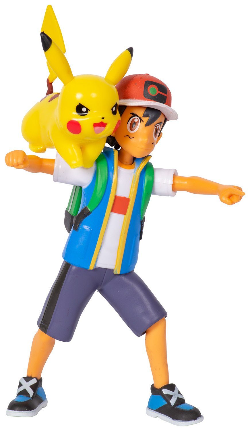 Jazwares Merchandise-Figur Pokémon - Battle Feature Figuren Pack - Ash & Pikachu, (Set, 2-tlg) | Filmfiguren