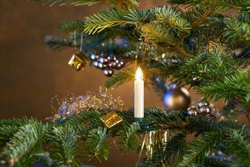 BONETTI LED-Christbaumkerzen Weihnachtsdeko aussen, Christbaumschmuck, kabellos, 15 Kerzen