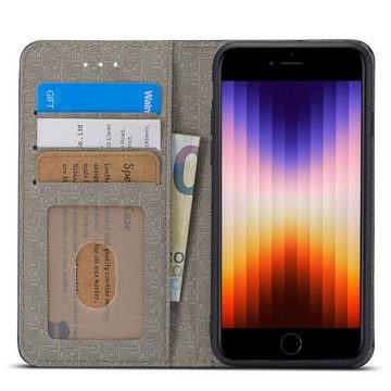 FITSU Handyhülle Handytasche für iPhone SE 2022 Hülle 4;7 Zoll, Handyhülle für iPhone SE 2022 Schutzhülle, Flip Case mit Kartenfach