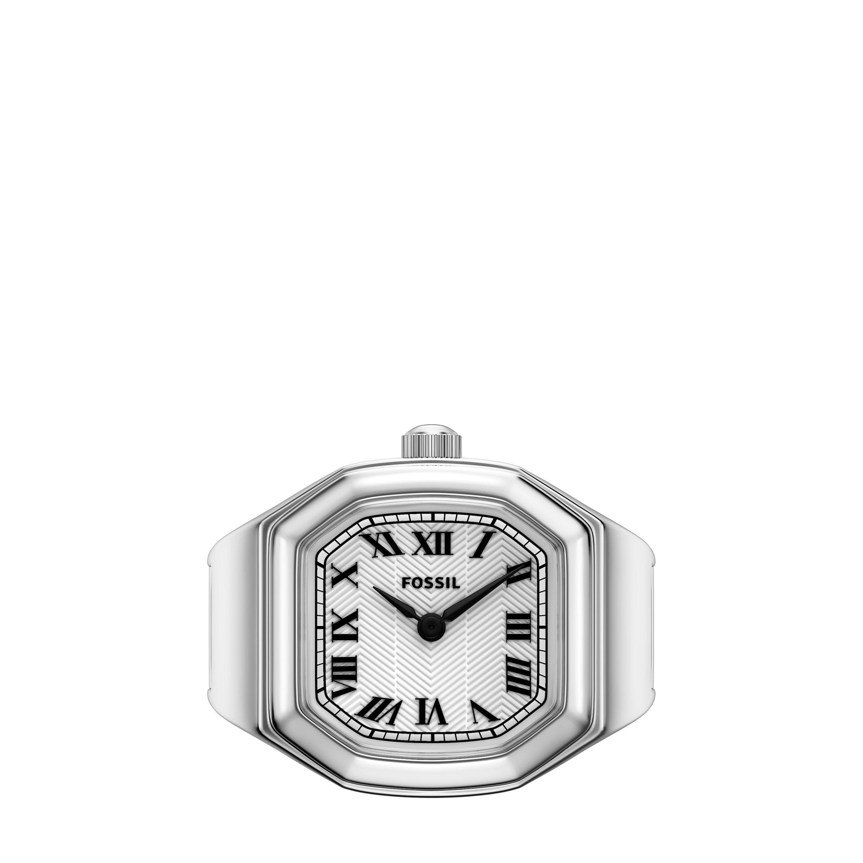 Fossil Quarzuhr Ringuhr - HARLOW WATCH RING Edelstahl