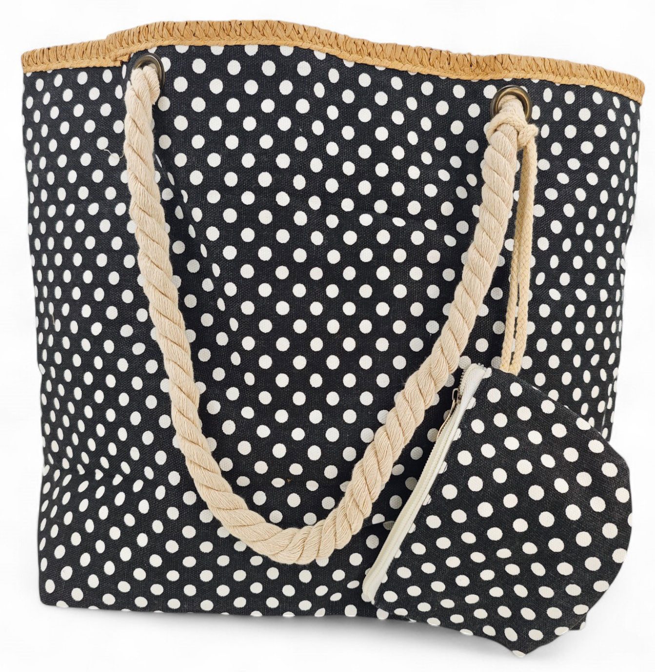 styleBREAKER Strandtasche Strandtasche mit Punkte Muster günstig online kaufen