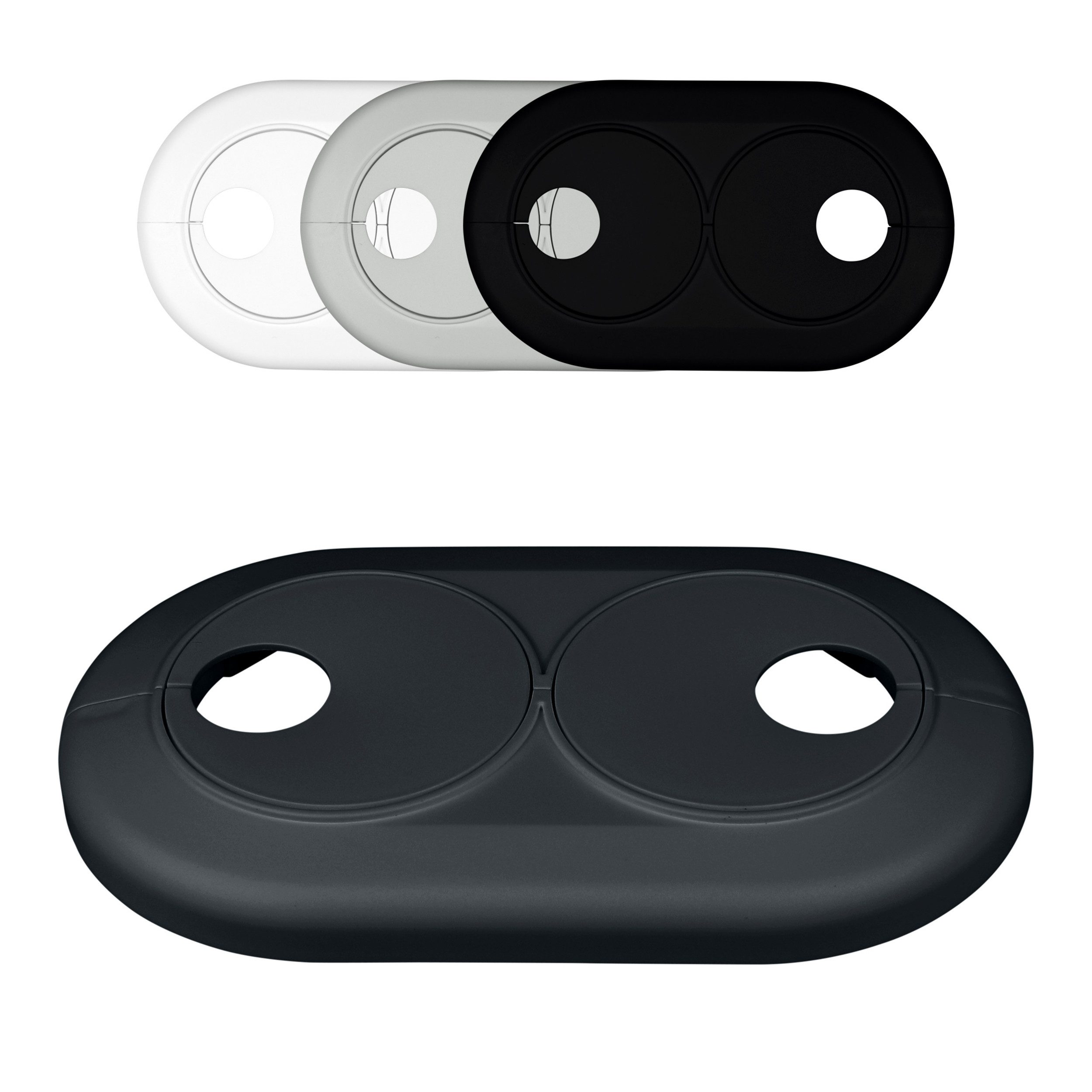 FUX Heizungsverkleidung Doppel Heizungsrohr Rosette, Rohrabstand variabel, günstig online kaufen