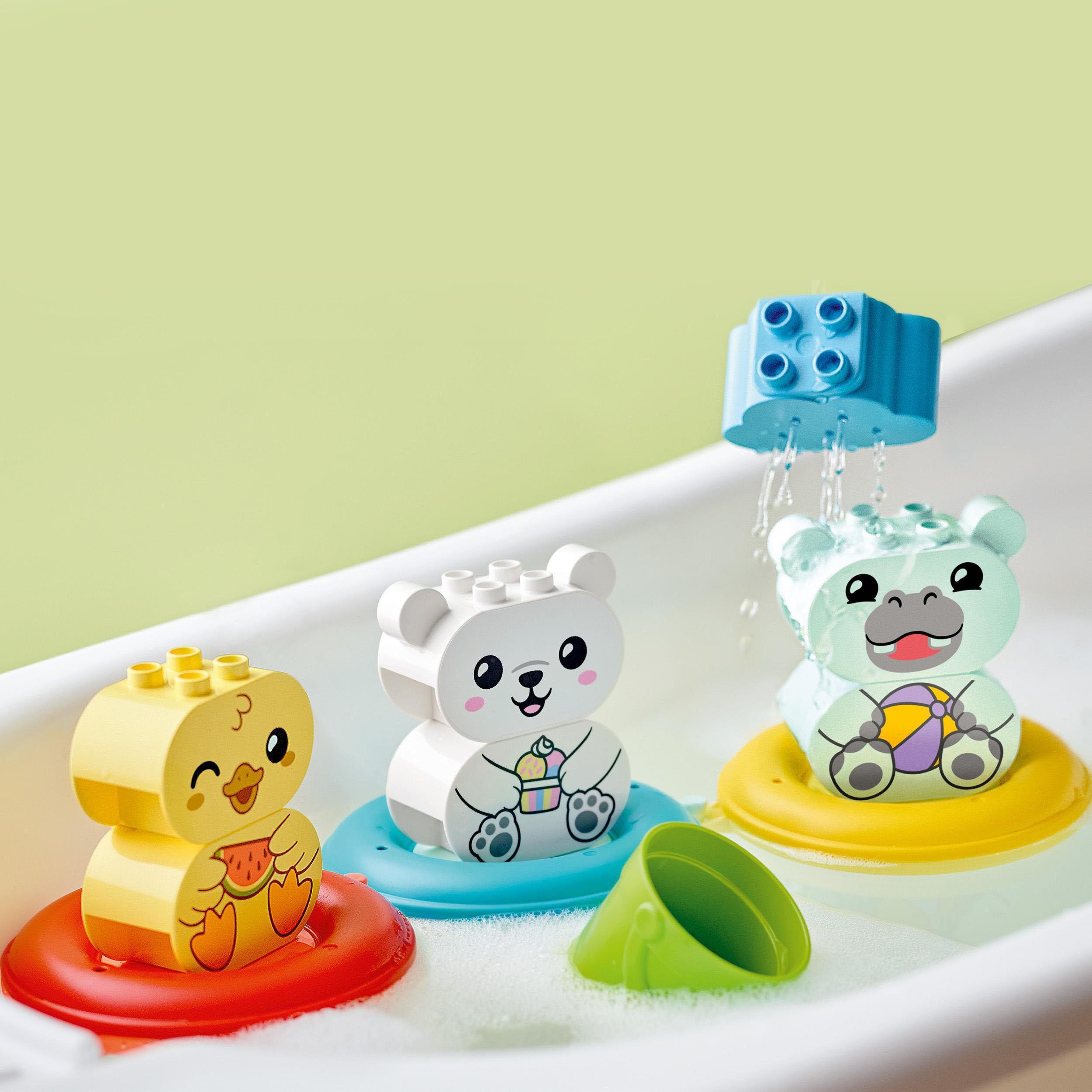 Konstruktionsspielsteine Badewannenspaß: (10965), (14 St), LEGO® Badewannenspielzeug LEGO® Tierzug DUPLO, Schwimmender