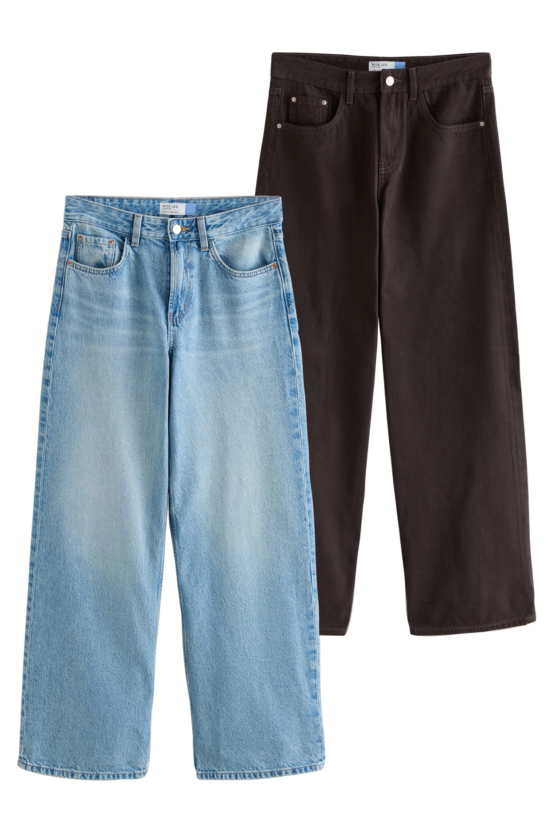 Weite Jeans 2er-Pack Jeans mit weitem Bein