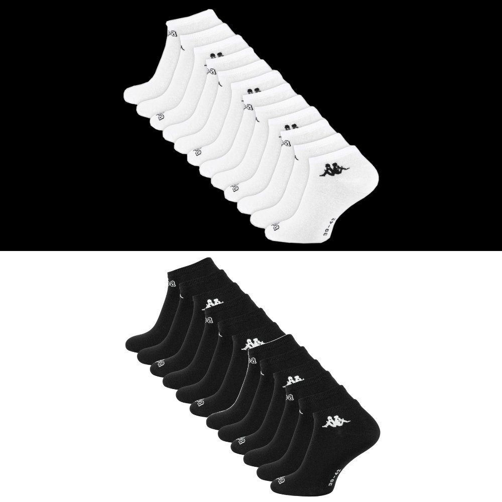 Kappa Sneakersocken »12 Paar KAPPA ® Herren Baumwolle Sneaker Socken  Schwarz / Weiß«