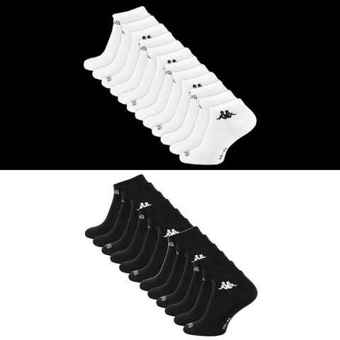 Kappa Sneakersocken 12 Paar KAPPA ® Herren Baumwolle Sneaker Socken Schwarz / Weiß