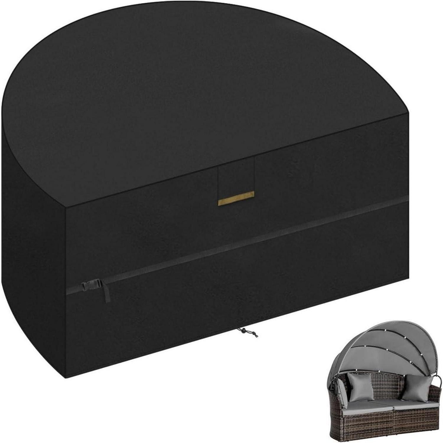 LuxusKollektion Gartenmöbel-Schutzhülle Abdeckung Sonneninsel Halbrund Wasserdicht 420D Oxford 205x110x80cm
