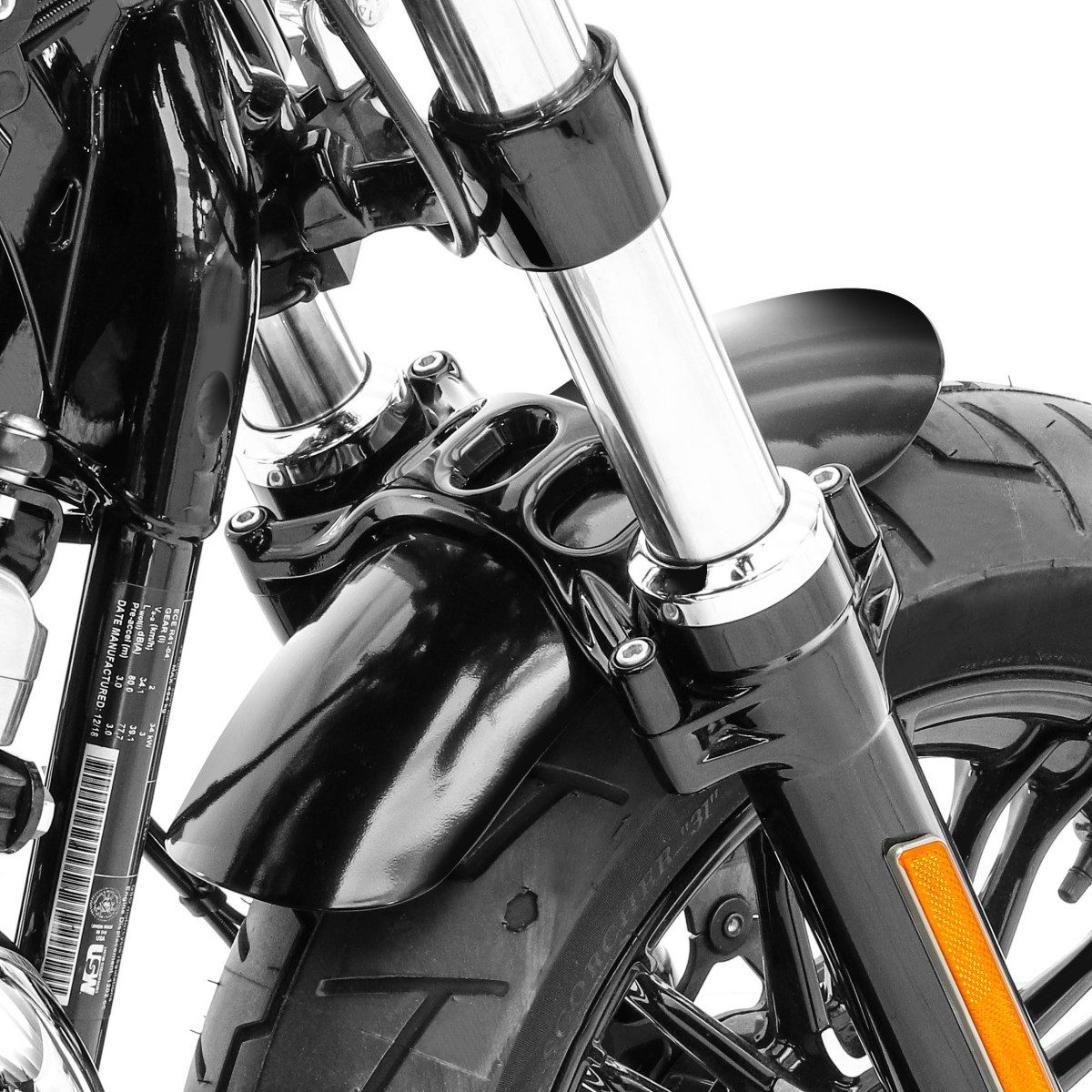 Craftride Halter Metall Front Fender Kurz für Harley Davidson Sportster Forty Eight 48