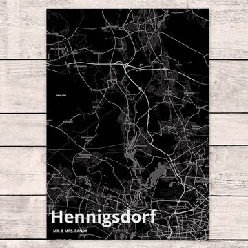 Mr. & Mrs. Panda Postkarte Hennigsdorf - Geschenk, Karte, Städte, Ort, Grußkarte, Stadt Dorf Kar