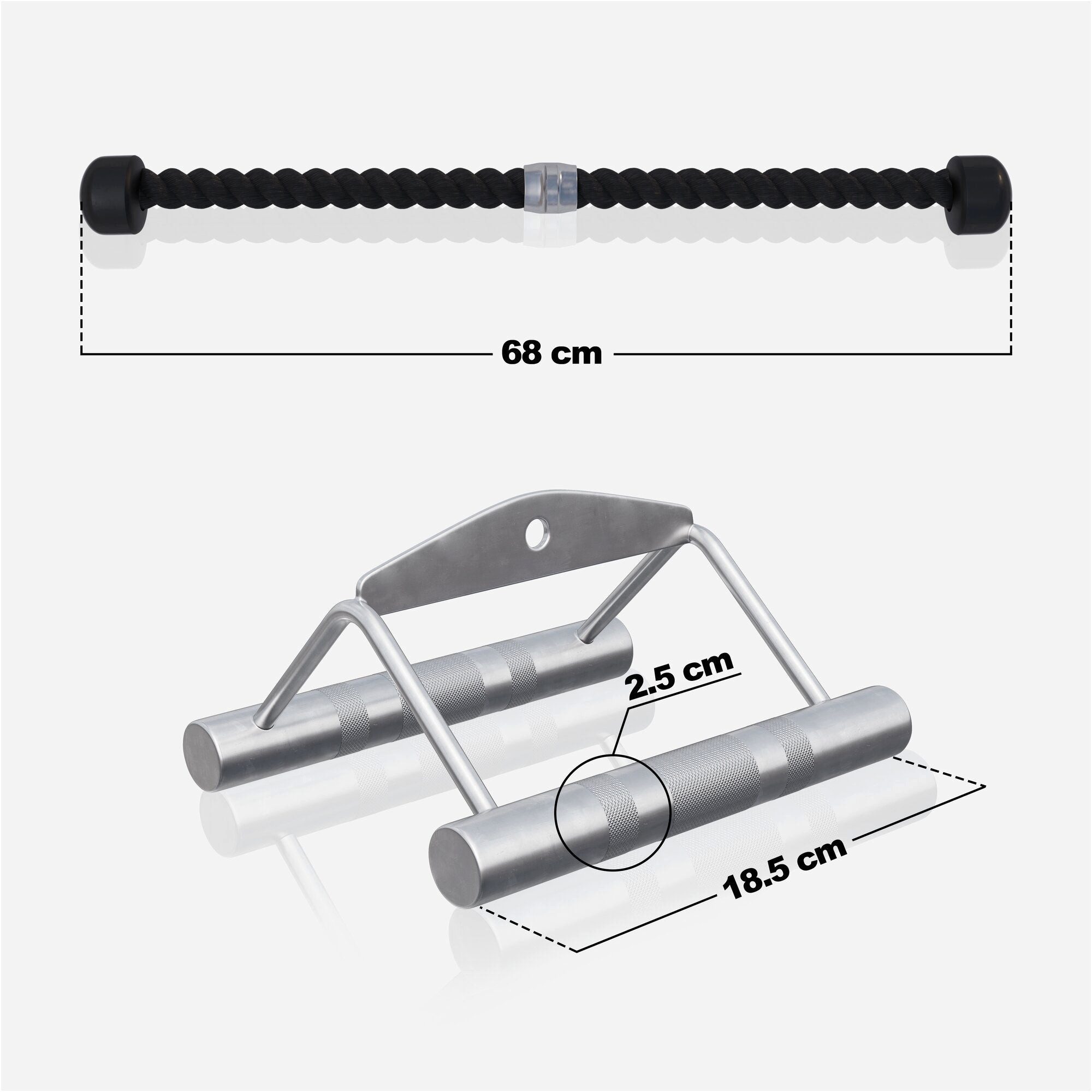 GORILLA SPORTS Zughilfe Rudergriff Set 2-teilig (2-tlg)