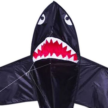 AIROW KITES Flug-Drache Einleiner Hajo Hai Shark 3D 4mm Fiberglasgestänge Größe 132x147cm