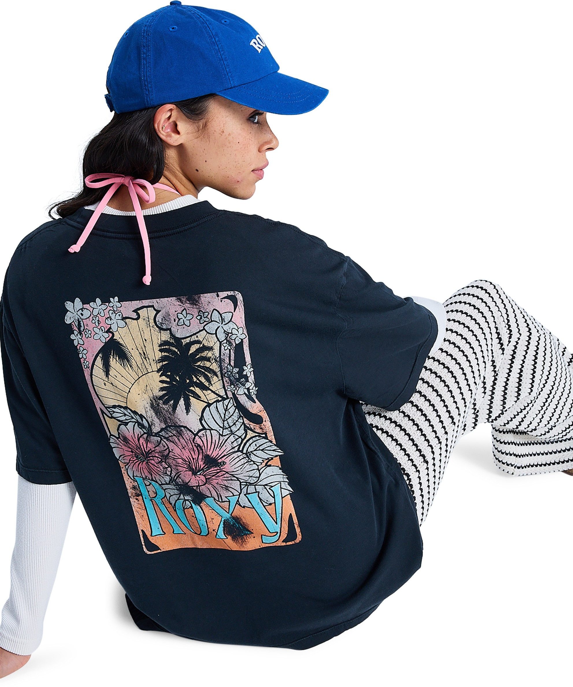 Roxy TALLOVERSIZE WASHED Kurzarm, lässiger Stil, für Alltag und entspannte Aktivitäten