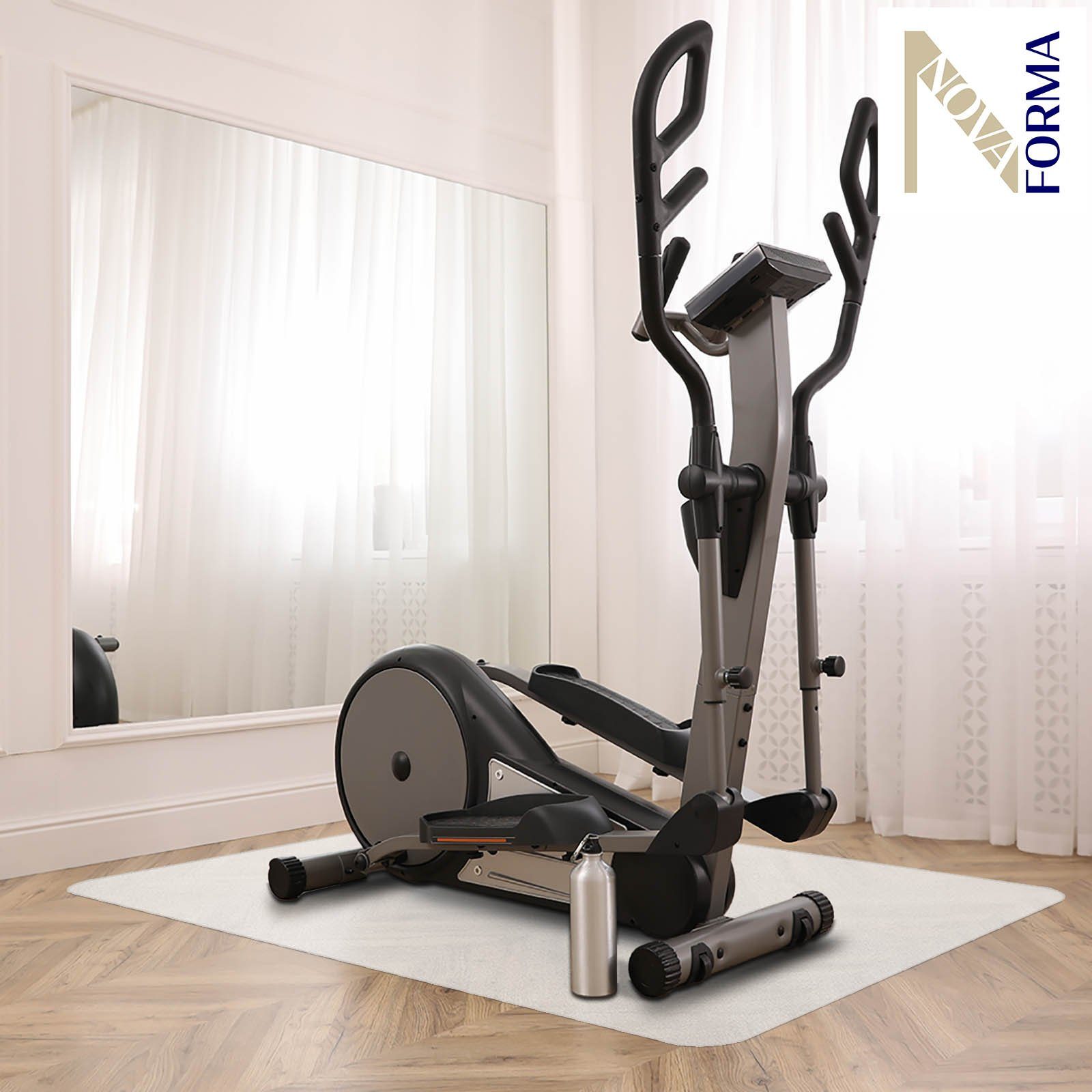 Nova Forma Bodenschutzmatte MILKY, milchweiße Stuhlmatte für Hartböden - Bodenschutz im Büro & Zuhause