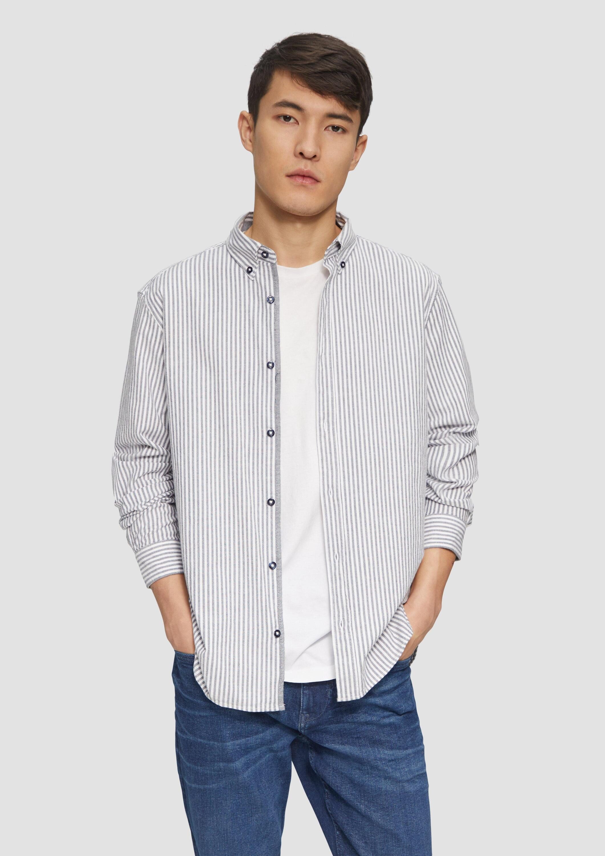 s.Oliver Langarmhemd Hemd Regular Fit: Gestreiftes günstig online kaufen