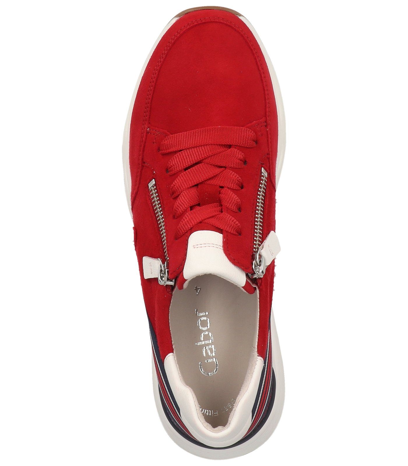 Rot Leder/Textil Sneaker Gabor Sneaker