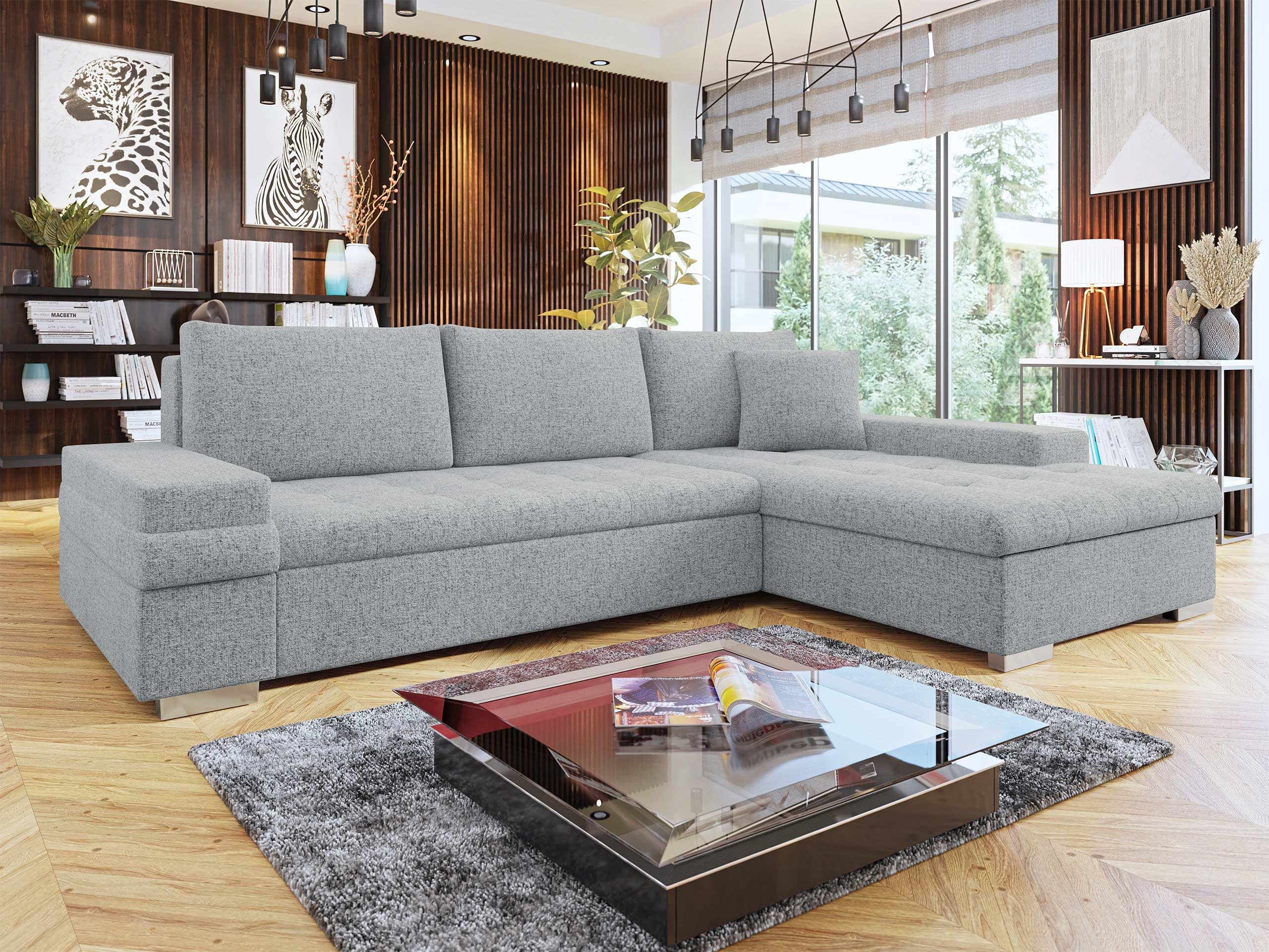 MIRJAN24 Ecksofa Bangkok Mini Premium, mit Schlaffunktion und Bettkasten, L-Form, Ottomane Universal
