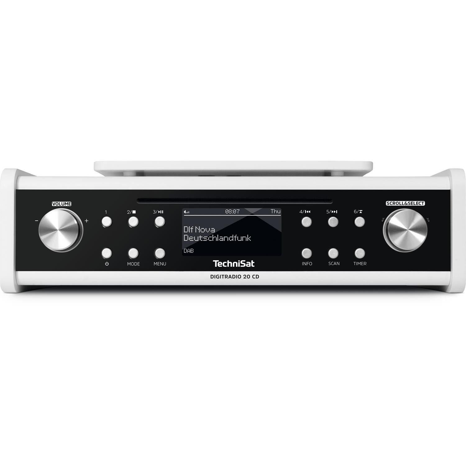 TechniSat DIGITRADIO 20 CD DAB+ UKW Unterbau- Küchenradio Laufwerk OLED MP3 AUX Digitalradio (DAB)