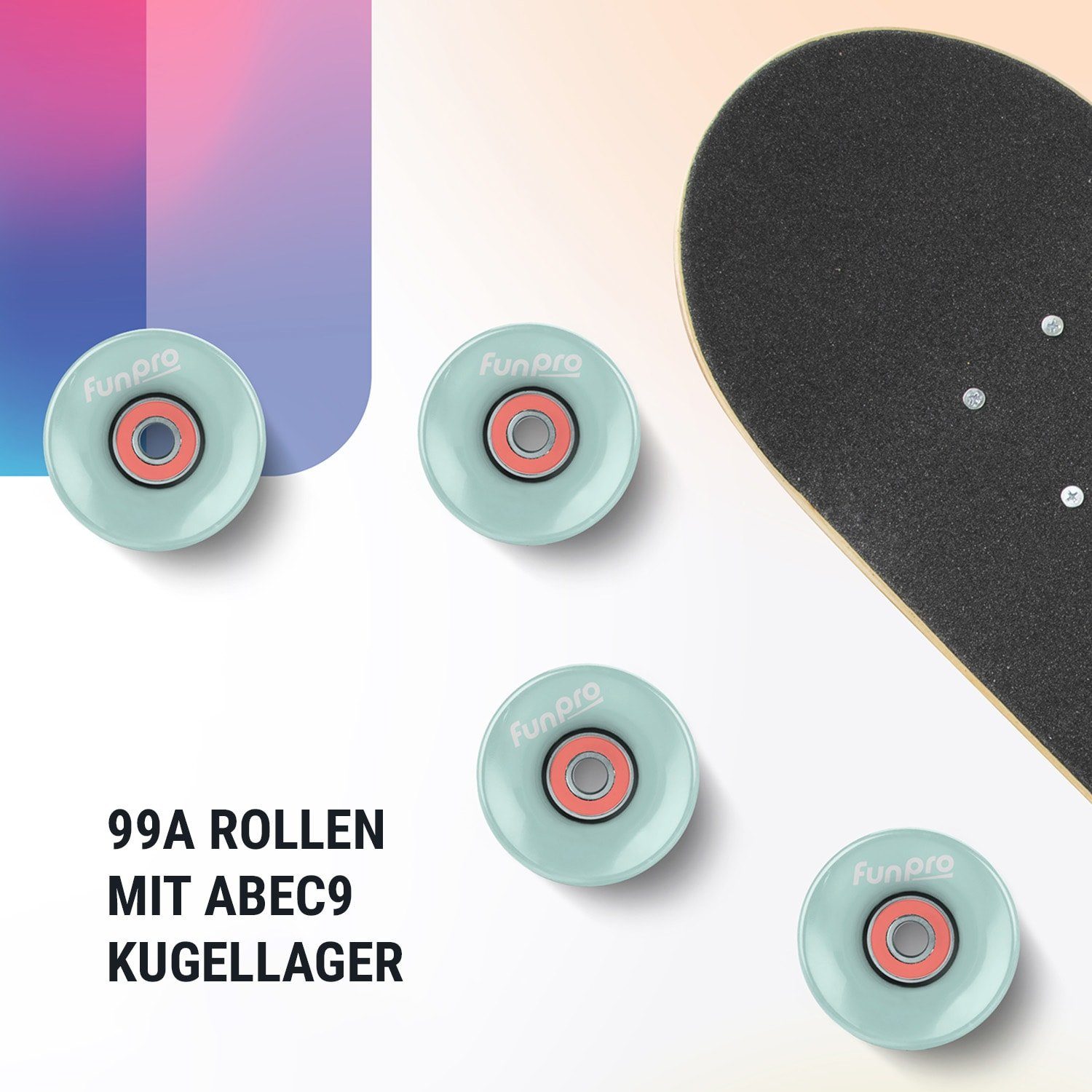 Sport Skateausrüstung fun pro Skateboard Skate 21 Skateboard Groß für Jugendliche Ahornholz coole Designs