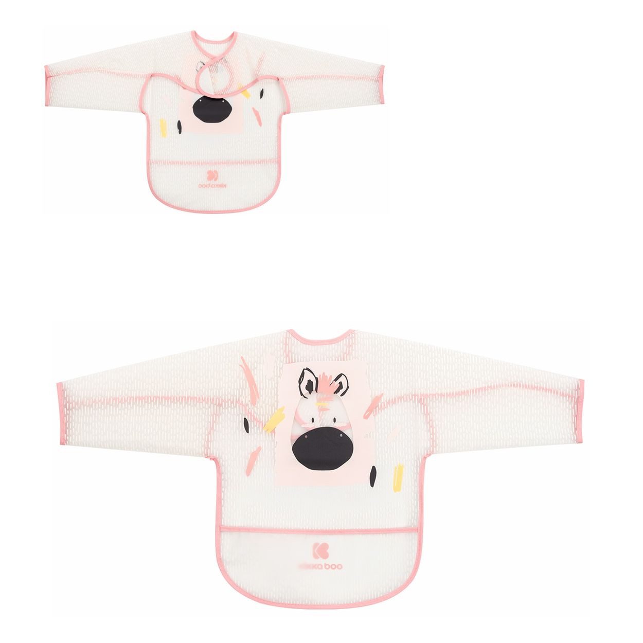 Kikkaboo Lätzchen Arty Langarm, (1-St), Baumwolle, Polyester, Krümelschutz, Krümelfänger, Selbstverschluss