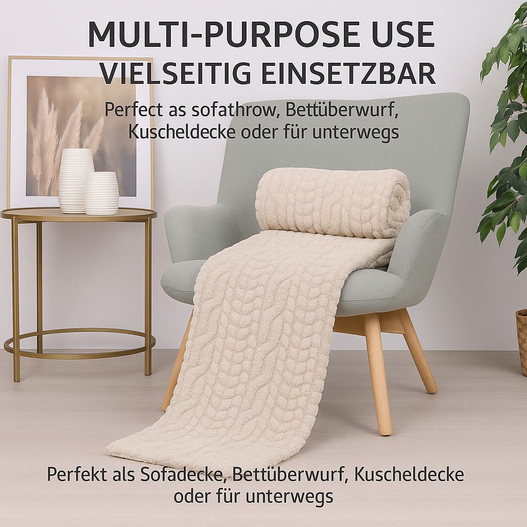 Wohndecke Kuscheldecke BOZEN Ornament Flauschig XXL günstig online kaufen