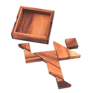 ROMBOL Denkspiele Spiel, Legespiel Tangram - das älteste und variantenreichste Legespiel der Welt, Holzspiel