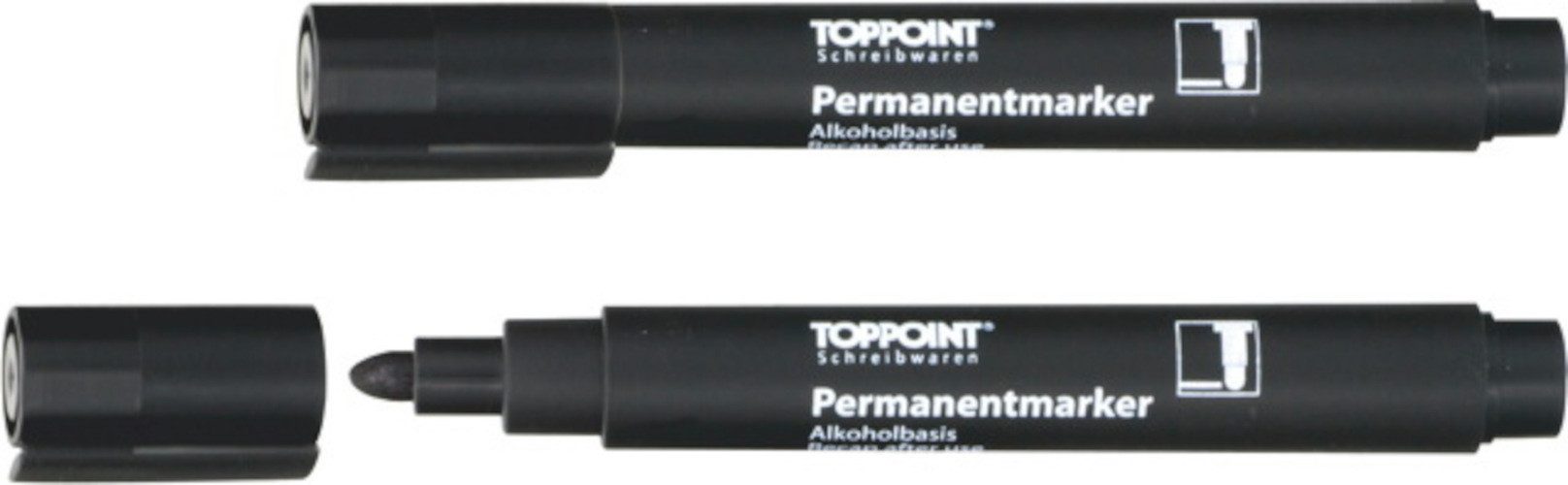 Marker 10 Permanentmarker Allzweckmarker Marker Filzschreiber 4,0mm schwarz