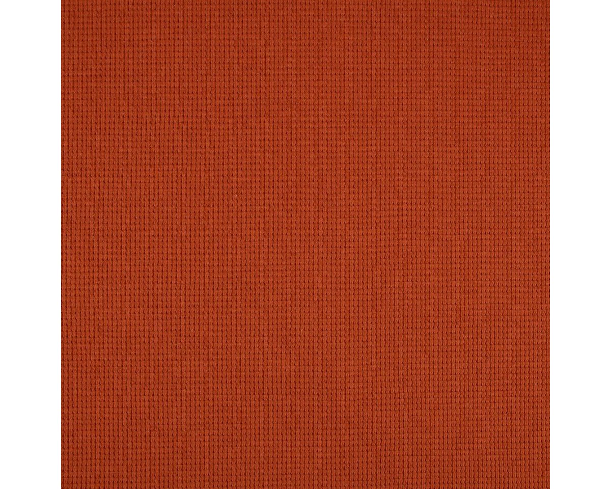 Thumbnail - SCHÖNER LEBEN. Stoff Waffelstrick Doubleface einfarbig rost 1,4m Breite, allergikergeeignet