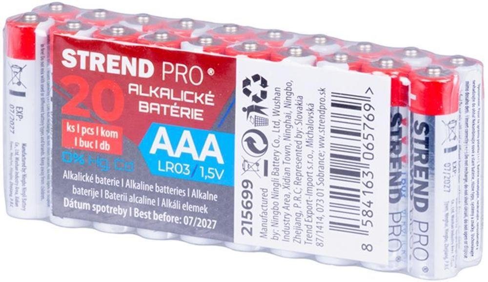 PROREGAL® Elektrowerkzeug-Set Batterien, LR03, 20 Stück, AAA