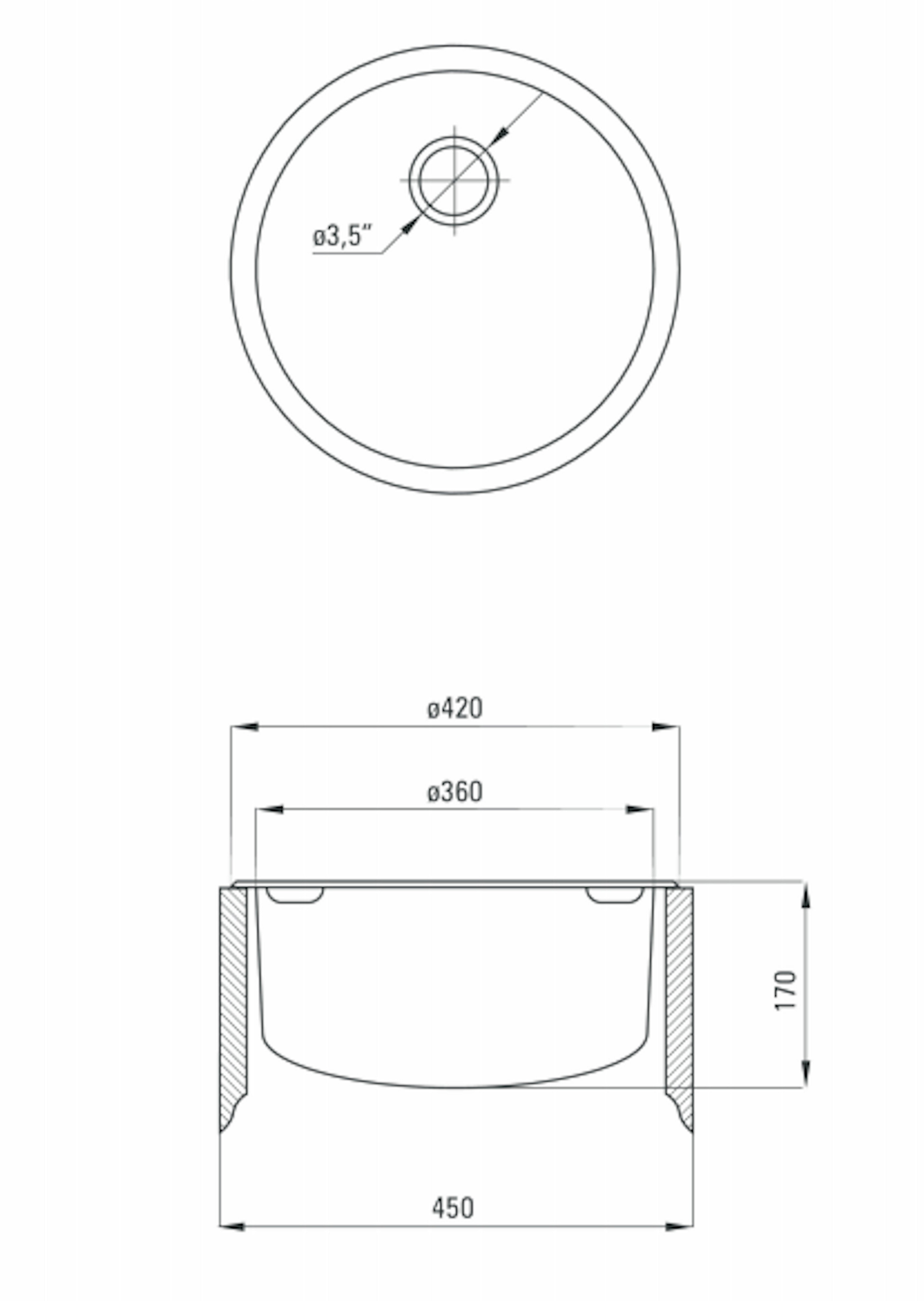 Faizee Möbel Edelstahlspüle Design Edelstahl-Einbauspüle Rundspüle günstig online kaufen