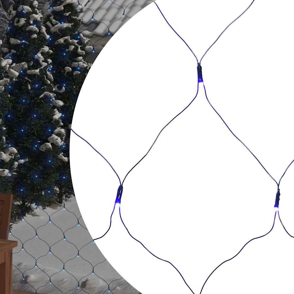 vidaXL Lichterschlauch LED-Lichternetz Blau 3x3 m 306 LEDs Indoor Outdoor