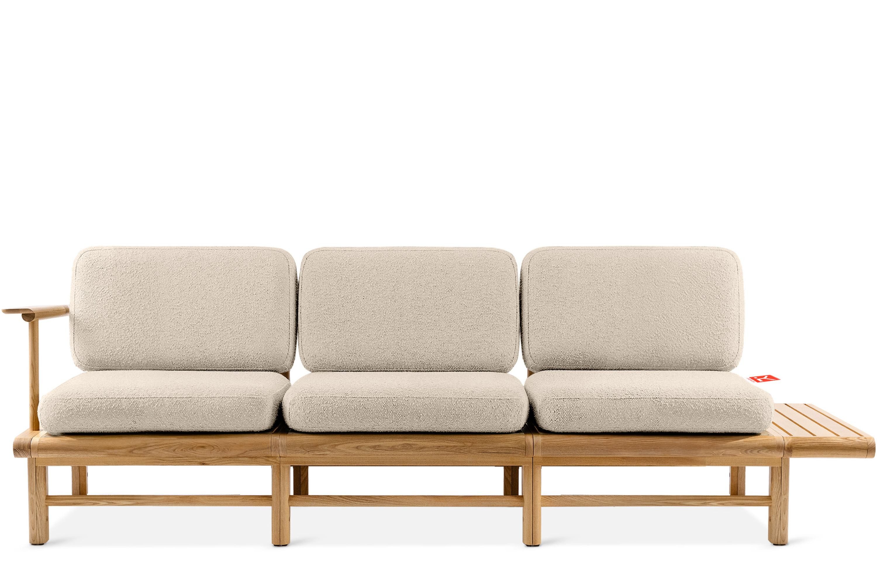 KONSIMO® Sofa ATREDA Gartensofa 3-Sitzer, hergestellt in der EU, mit Ablage