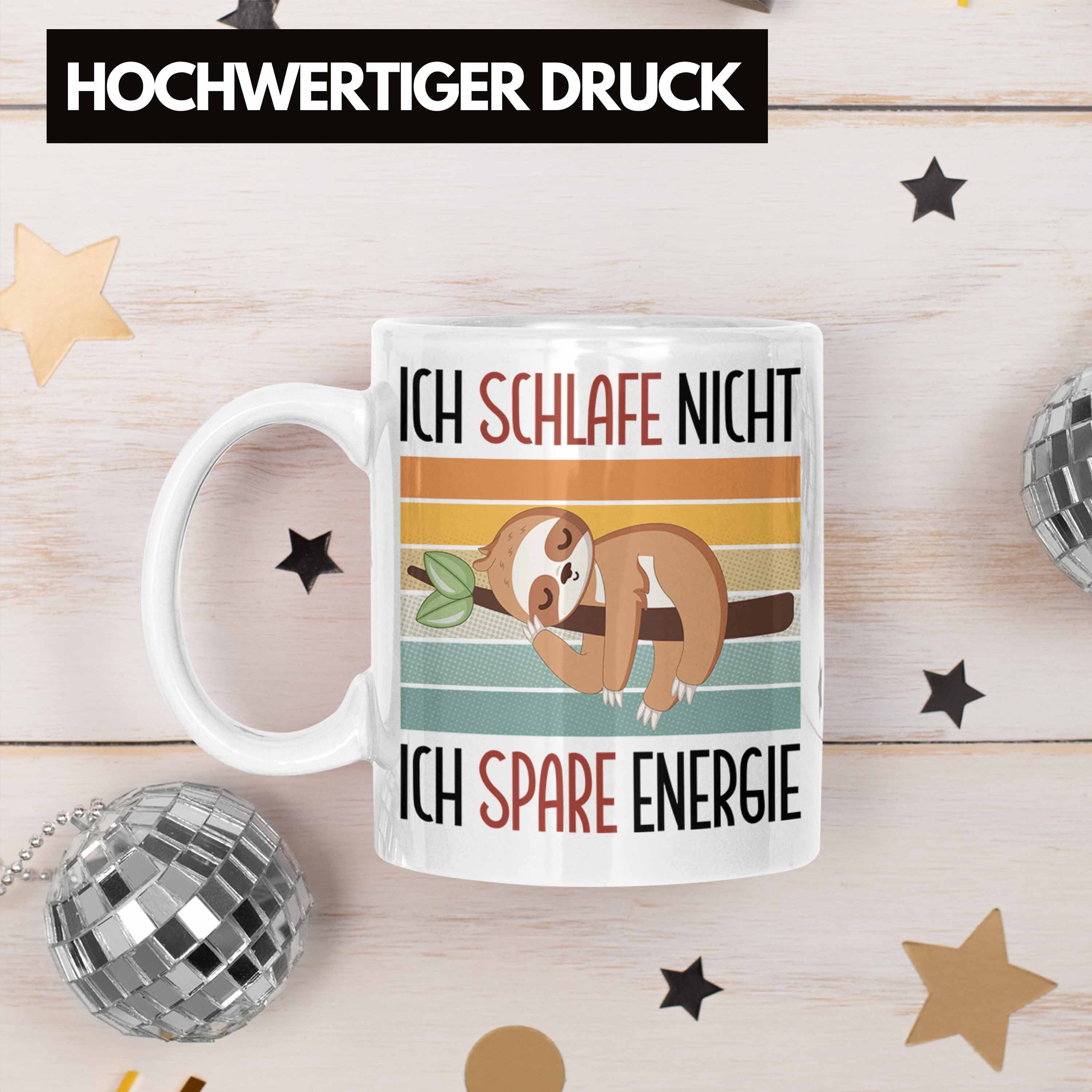 Trendation Tasse Ich Schlafe Tasse Weiss Faultier Energie Ich Mo Faulenzer Spare Nicht Grafik