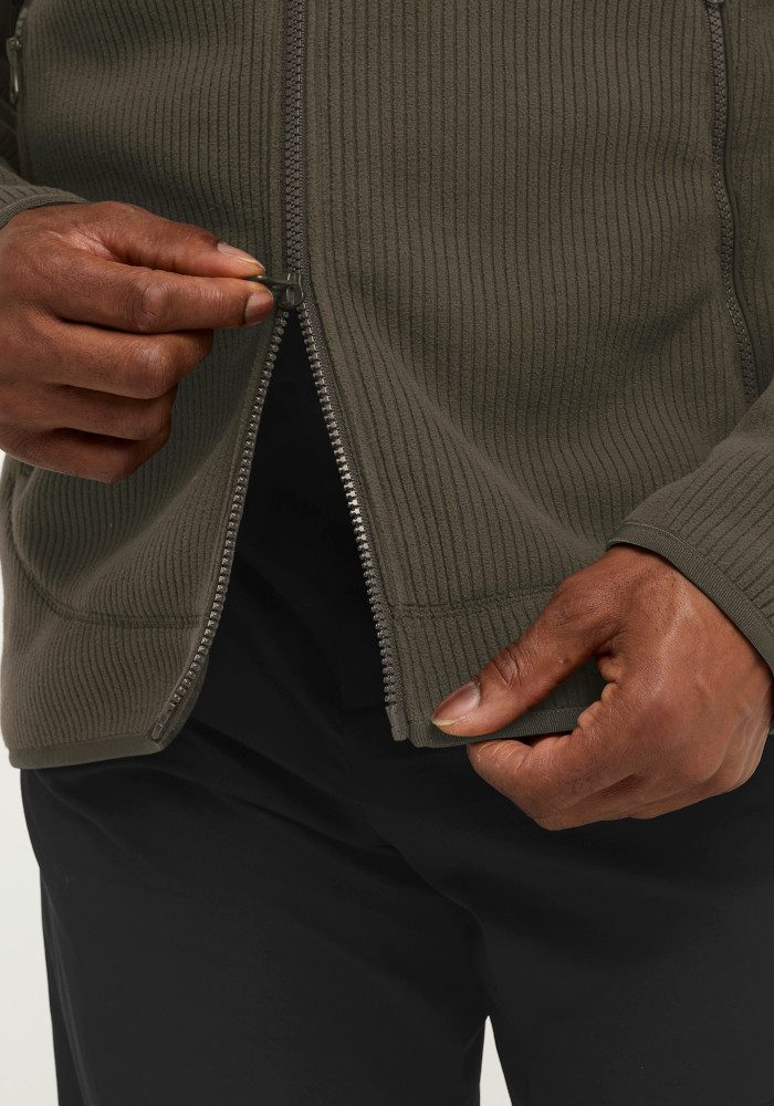 Jack Wolfskin Fleecejacke LAKE RIDGE HOODED JKT M Fleecejacke mit Kapuze, warm, komfortabel