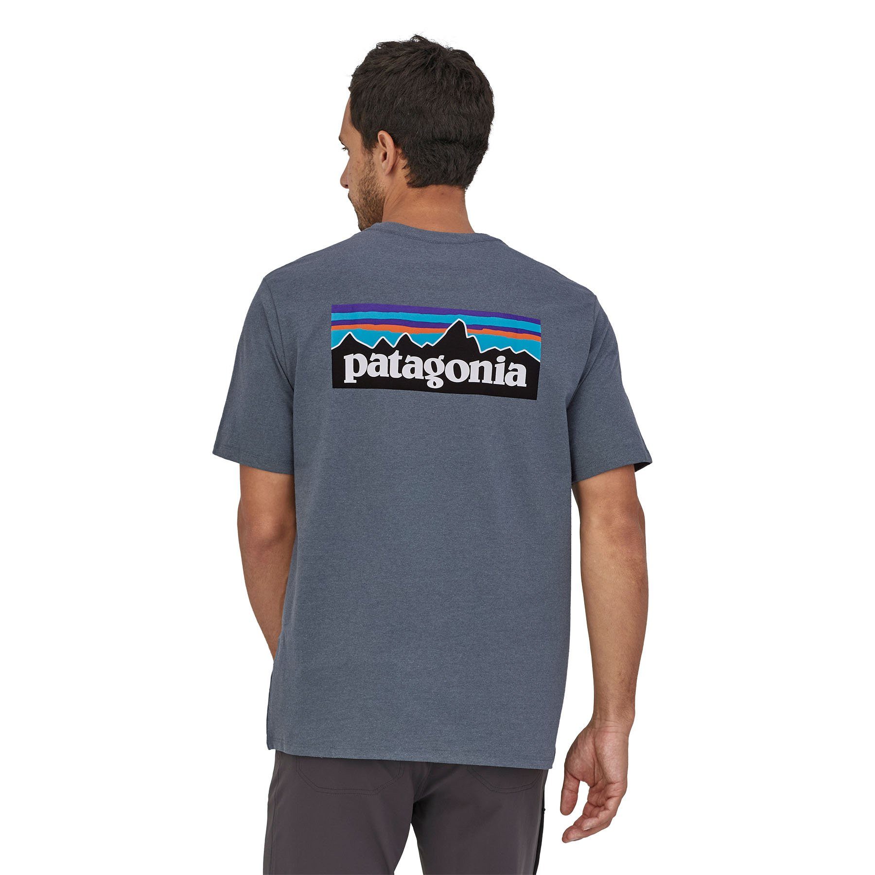 T-Shirt Responsibili-Tee Patagonia grey Patagonia Herren T-Shirt Adult plume Logo P-6