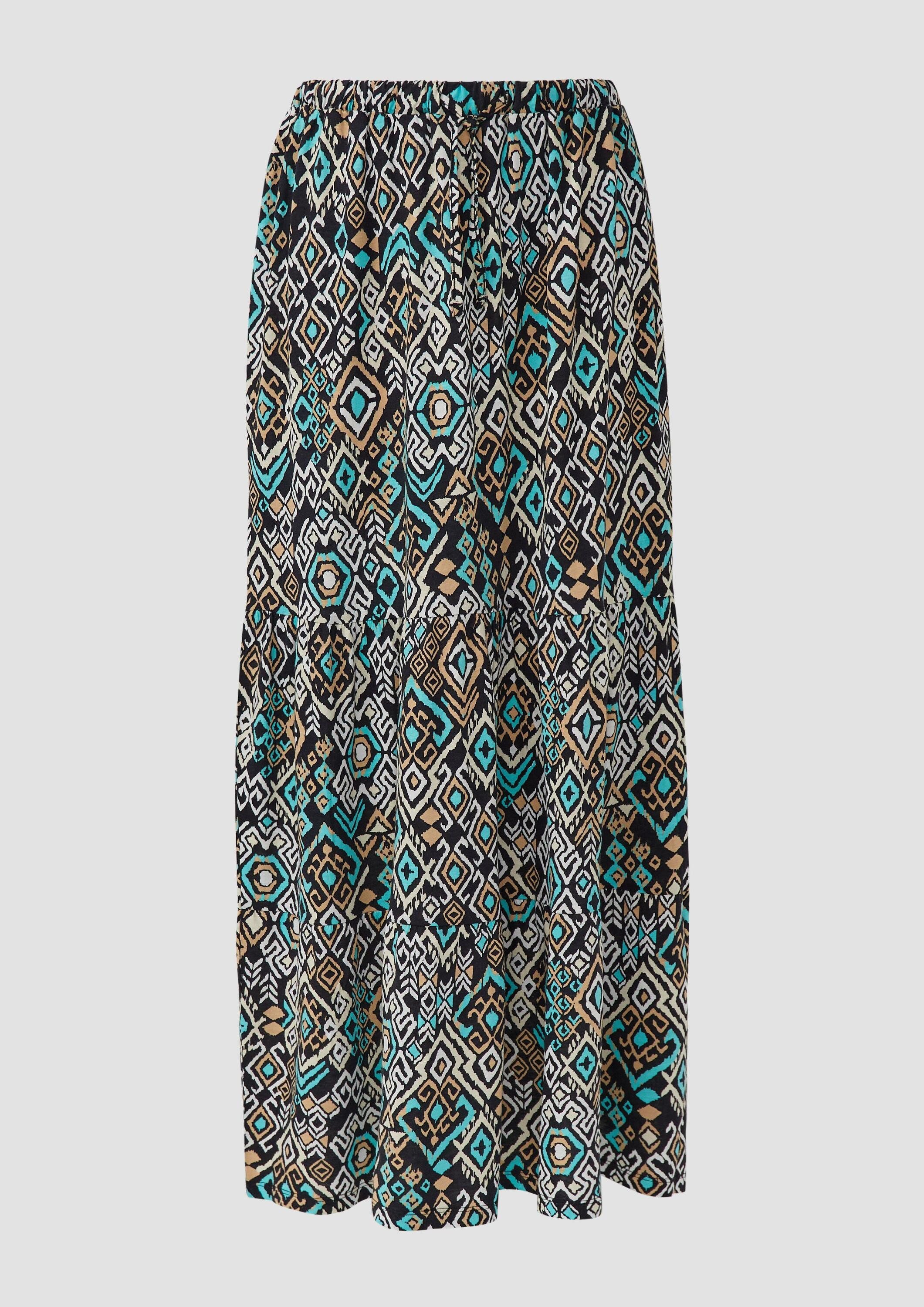 s.Oliver Maxirock Rock Maxi-Stufenrock aus Jersey