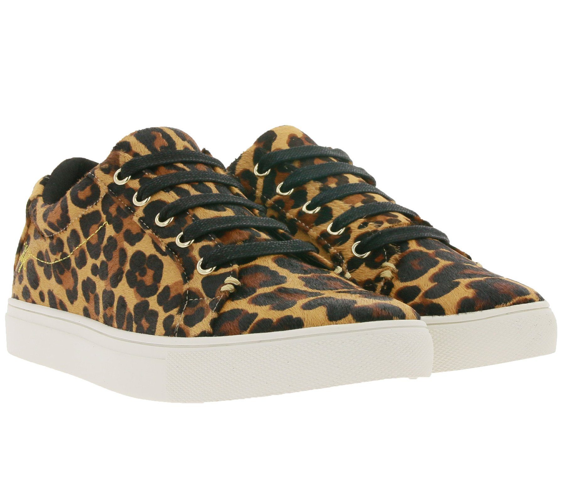 Kurt Geiger KURT GEIGER Ludo Echtleder-Sneaker ausgefallene Damen Low Top Schuhe im Animal-Look Turnschuhe Braun Sneaker