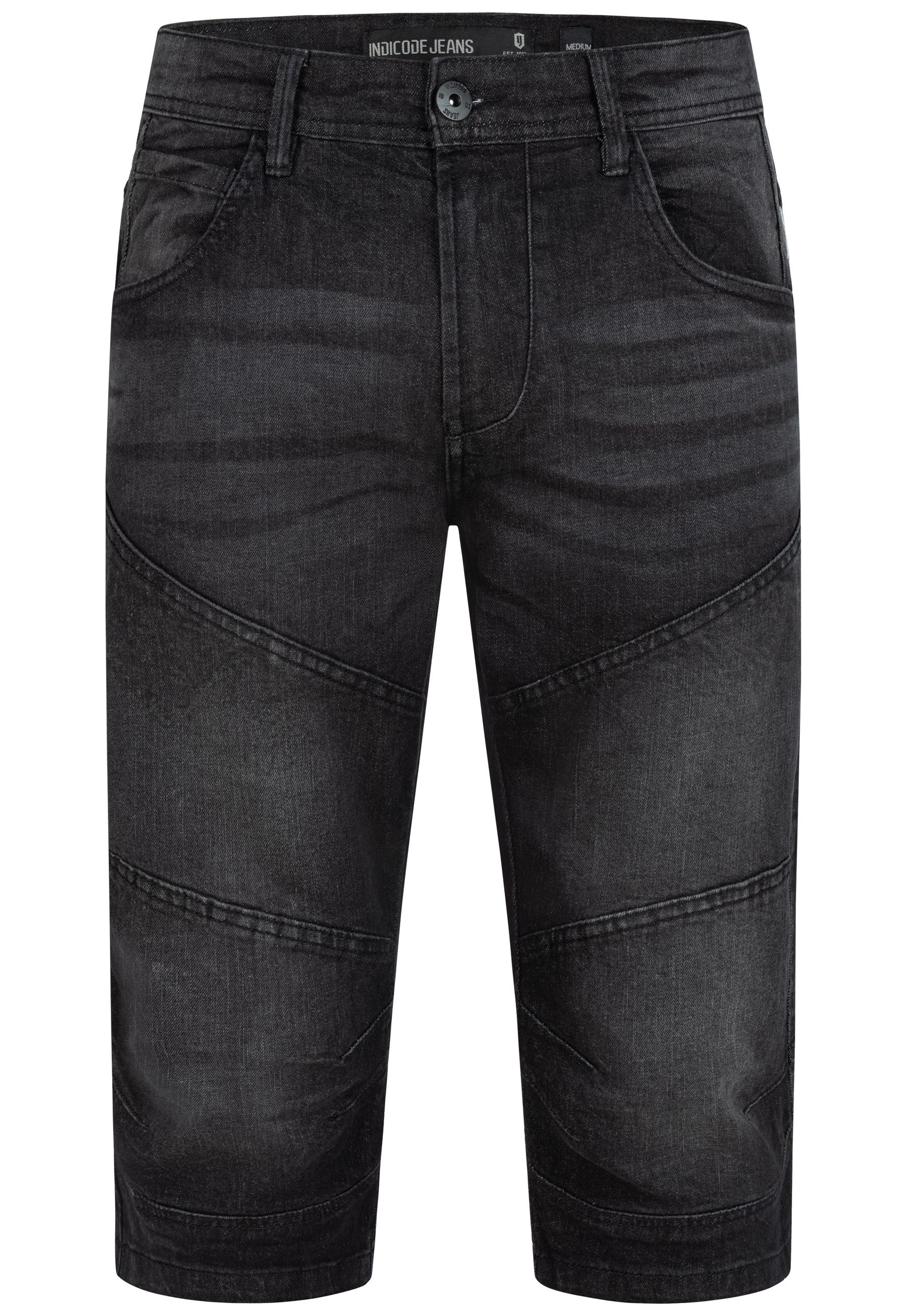INDICODE 3/4-Jeans Herren Fortune Herrenshorts Jeansshorts Shorts 3/4 Jeansshorts mit 5 Taschen – Bild 2 von 5