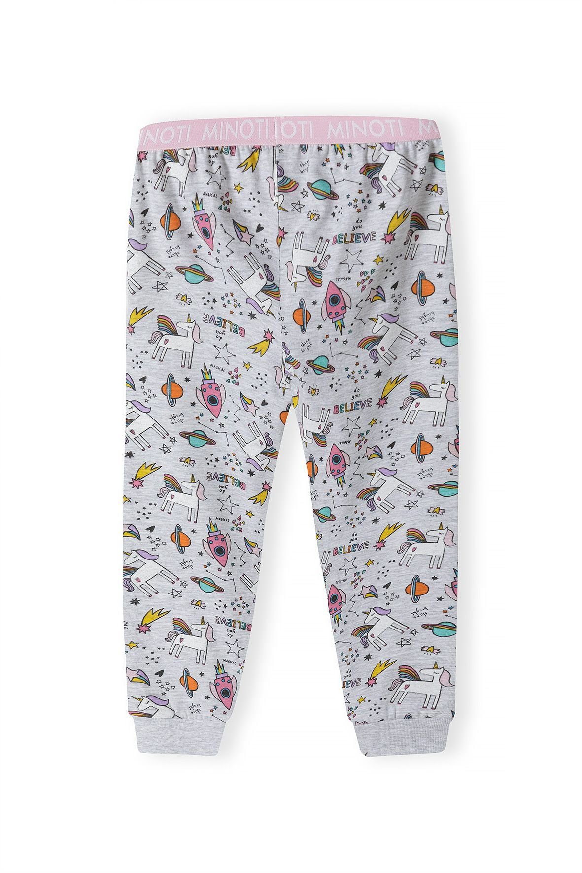 Grau Pyjama MINOTI mit (12m-8y) Allover-Print