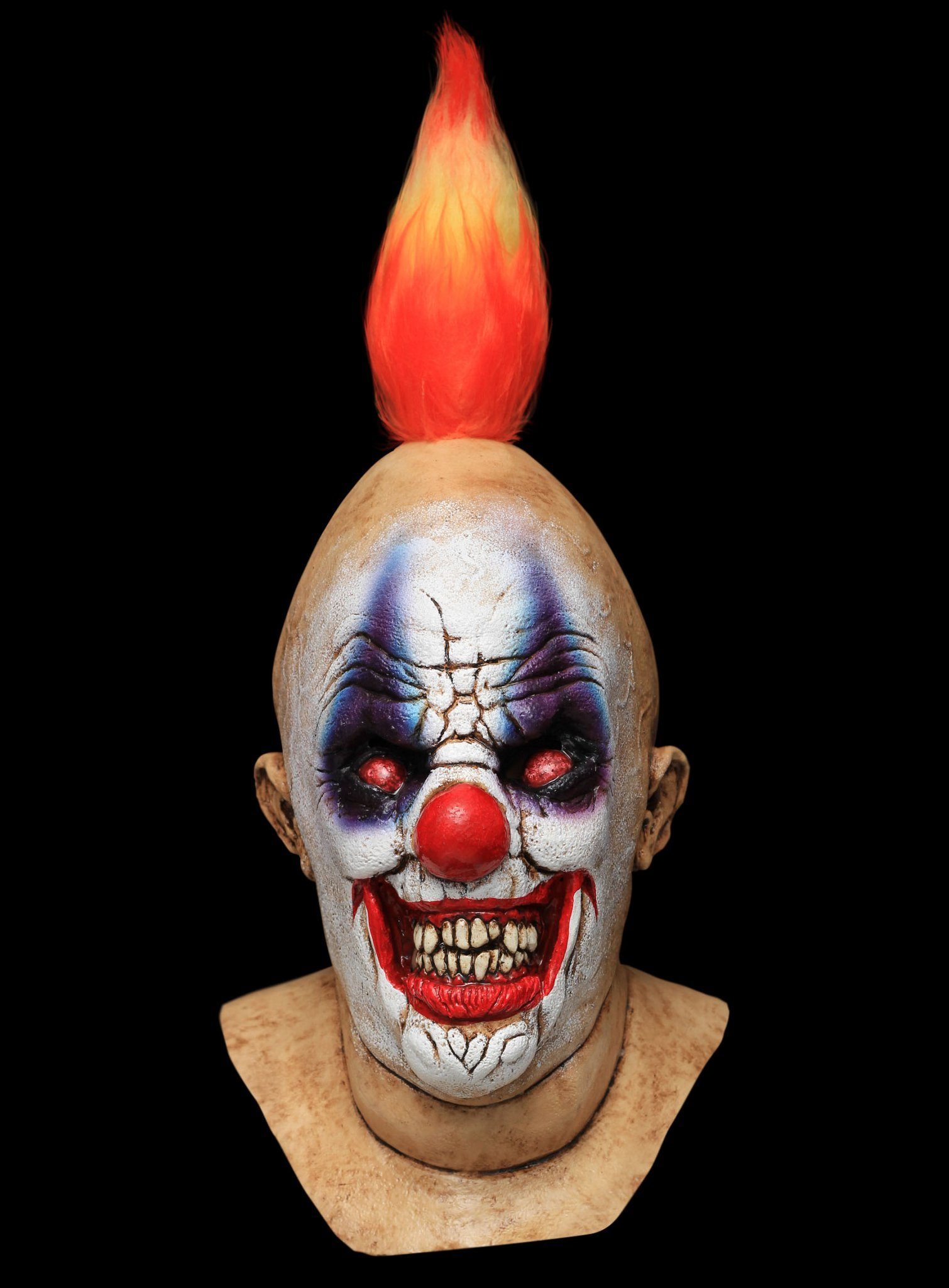 Ghoulish Productions Verkleidungsmaske Flammenclown, Grausige Horror-Maske
